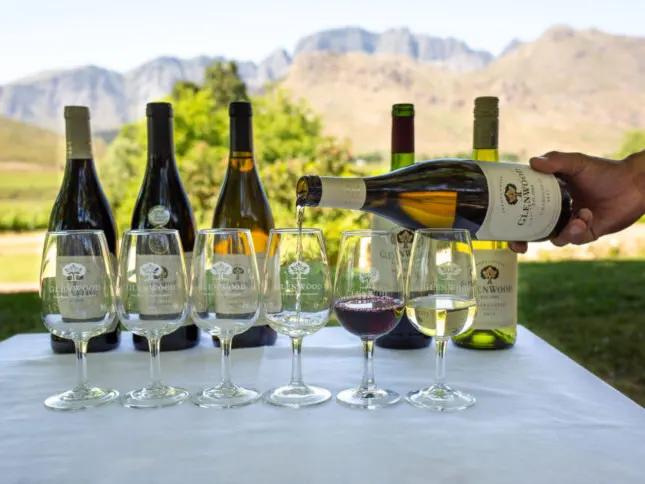 GlenWood wine bottles in Franschhoek