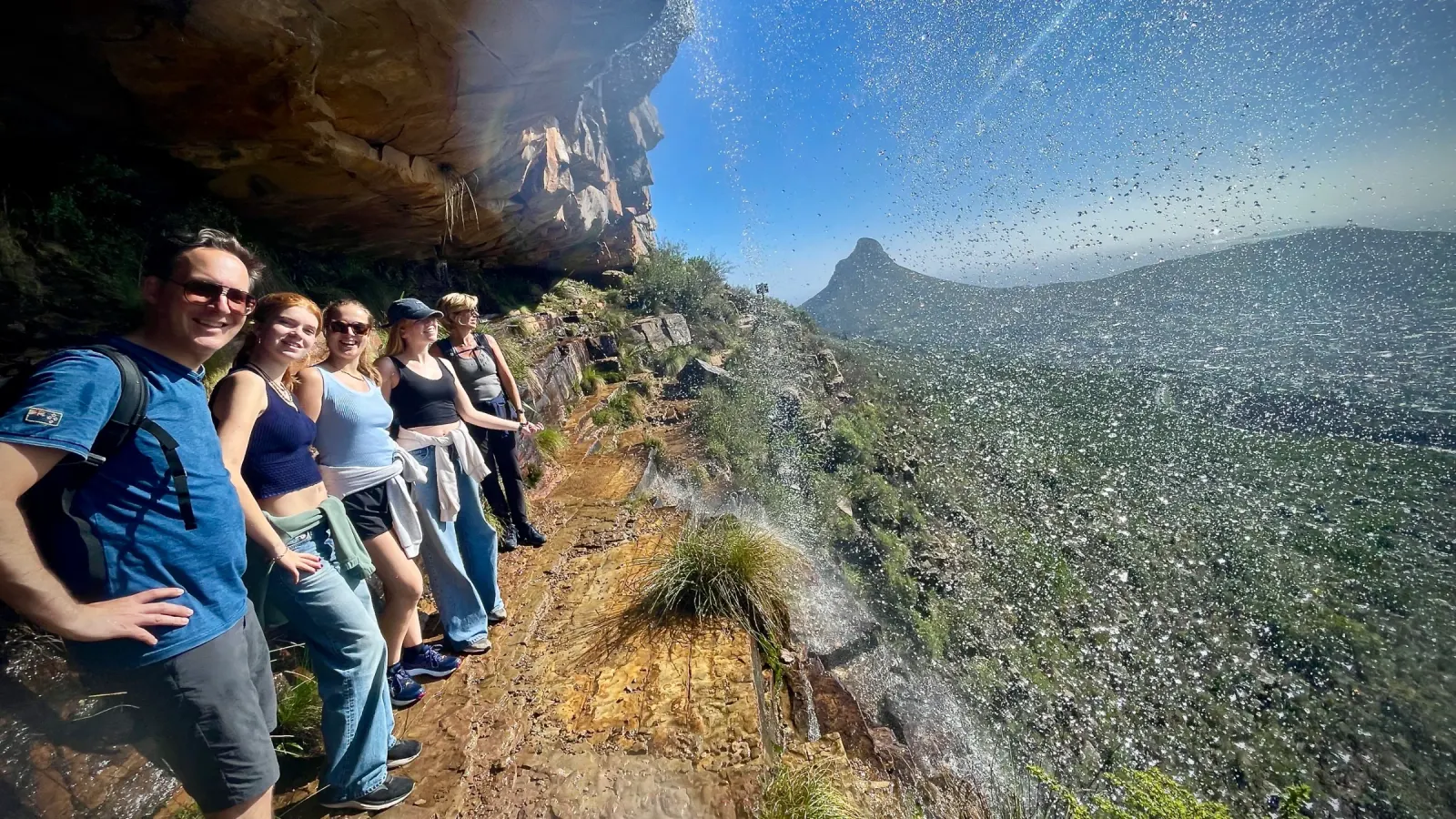 Hikers on a private guided hike on Table Mountain